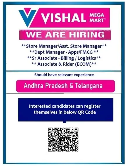 Vishal Mega Mart Sample Hiring Post